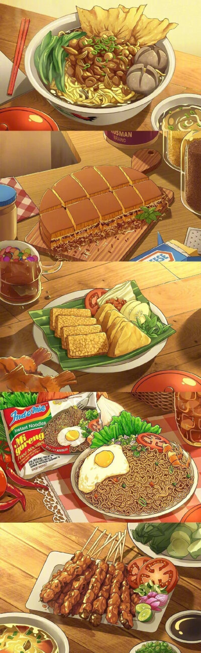 ——
动漫里的食物，喜欢吗？
画师:harousel ​​​​