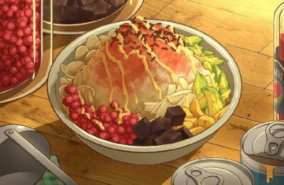 ——
动漫里的食物，喜欢吗？
画师:harousel ​​​​