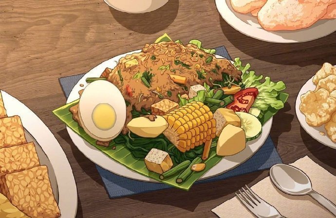 ——
动漫里的食物，喜欢吗？
画师:harousel ​​​​