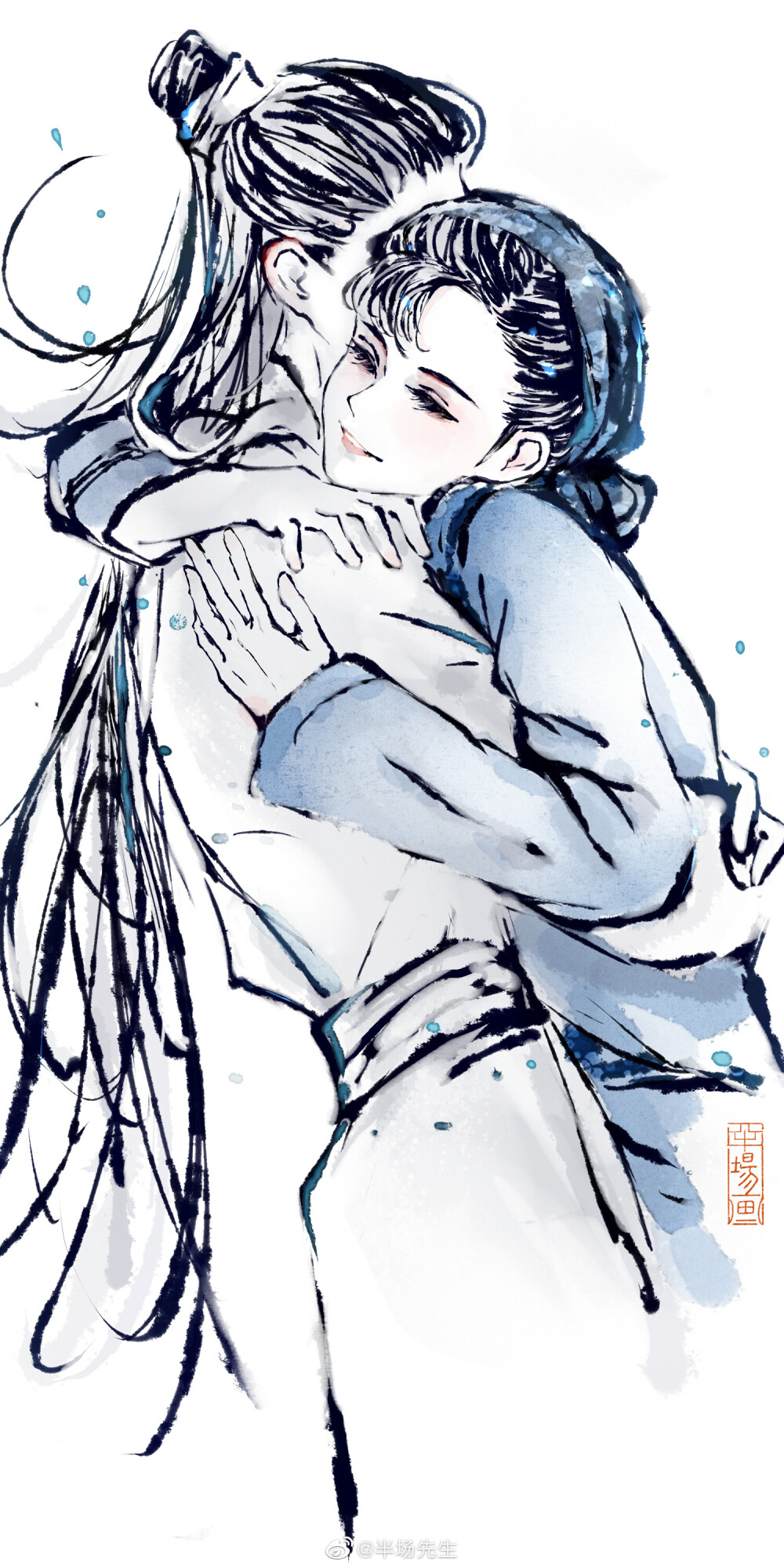 长歌行迪丽热巴×吴磊神仙画师微博@半场先生