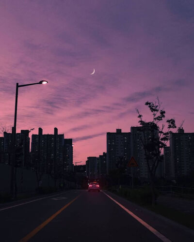 傍晚夕陽