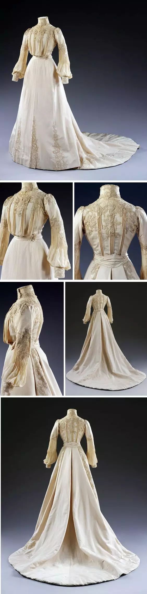 两件式丝绸婚纱 / 1902年 / 伦敦维多利亚与阿尔伯特博物馆收藏