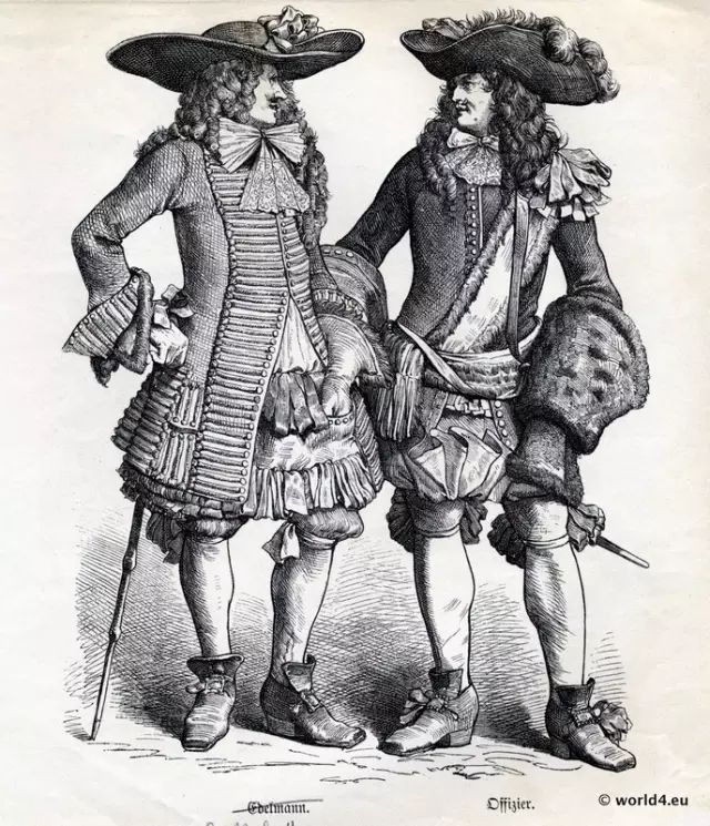 17世纪法国宫廷贵族男士装束