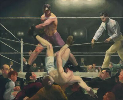 邓普赛和费尔伯/乔治·伯罗斯（George Wesley Bellows）/1924年