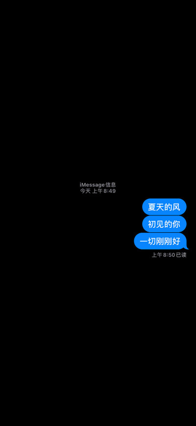 黑色文字iMessage信息壁纸 ​​​