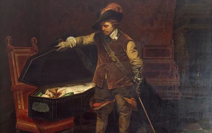 克伦威尔站在查理一世的棺木前delarochepaul18311846