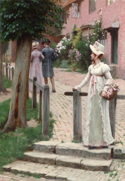 埃德蒙·布莱尔·莱顿（ Edmund Blair Leighton ​）绘画欣赏。