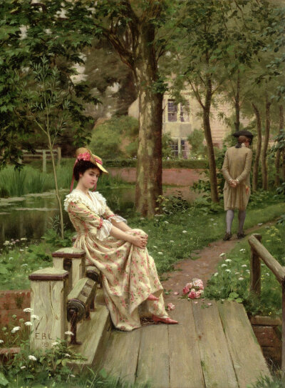 埃德蒙·布莱尔·莱顿（ Edmund Blair Leighton ​）绘画欣赏。