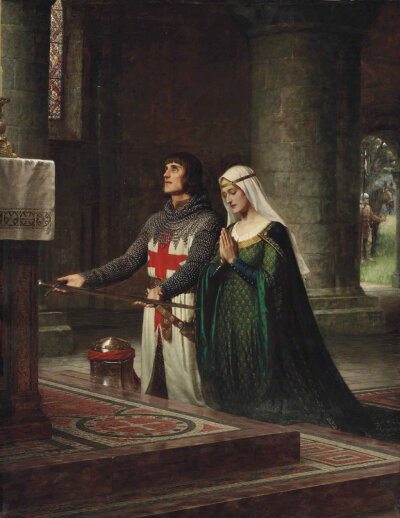 埃德蒙·布莱尔·莱顿（ Edmund Blair Leighton ​）绘画欣赏。