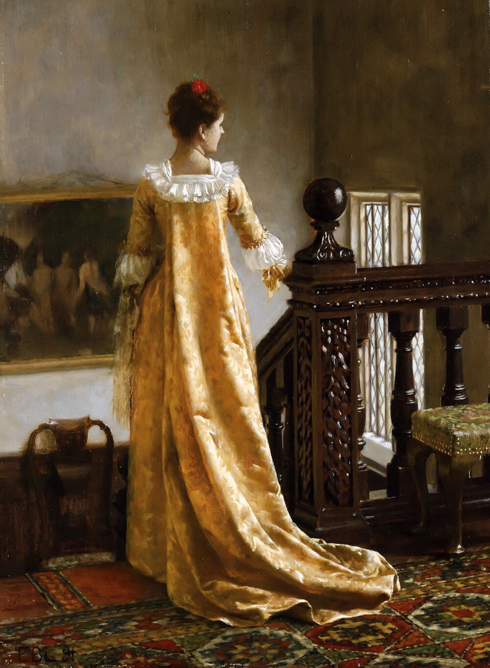 埃德蒙·布莱尔·莱顿（ Edmund Blair Leighton ​）绘画欣赏。