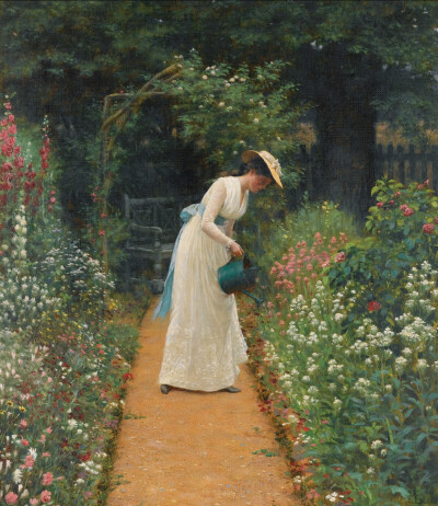 埃德蒙·布莱尔·莱顿（ Edmund Blair Leighton ​）绘画欣赏。