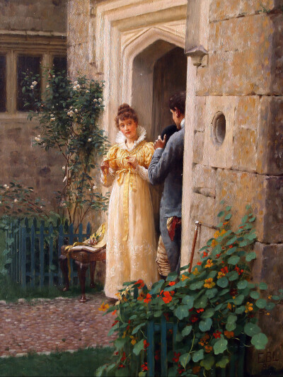 埃德蒙·布莱尔·莱顿（ Edmund Blair Leighton ​）绘画欣赏。