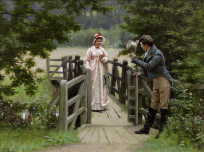 埃德蒙·布莱尔·莱顿（ Edmund Blair Leighton ​）绘画欣赏。