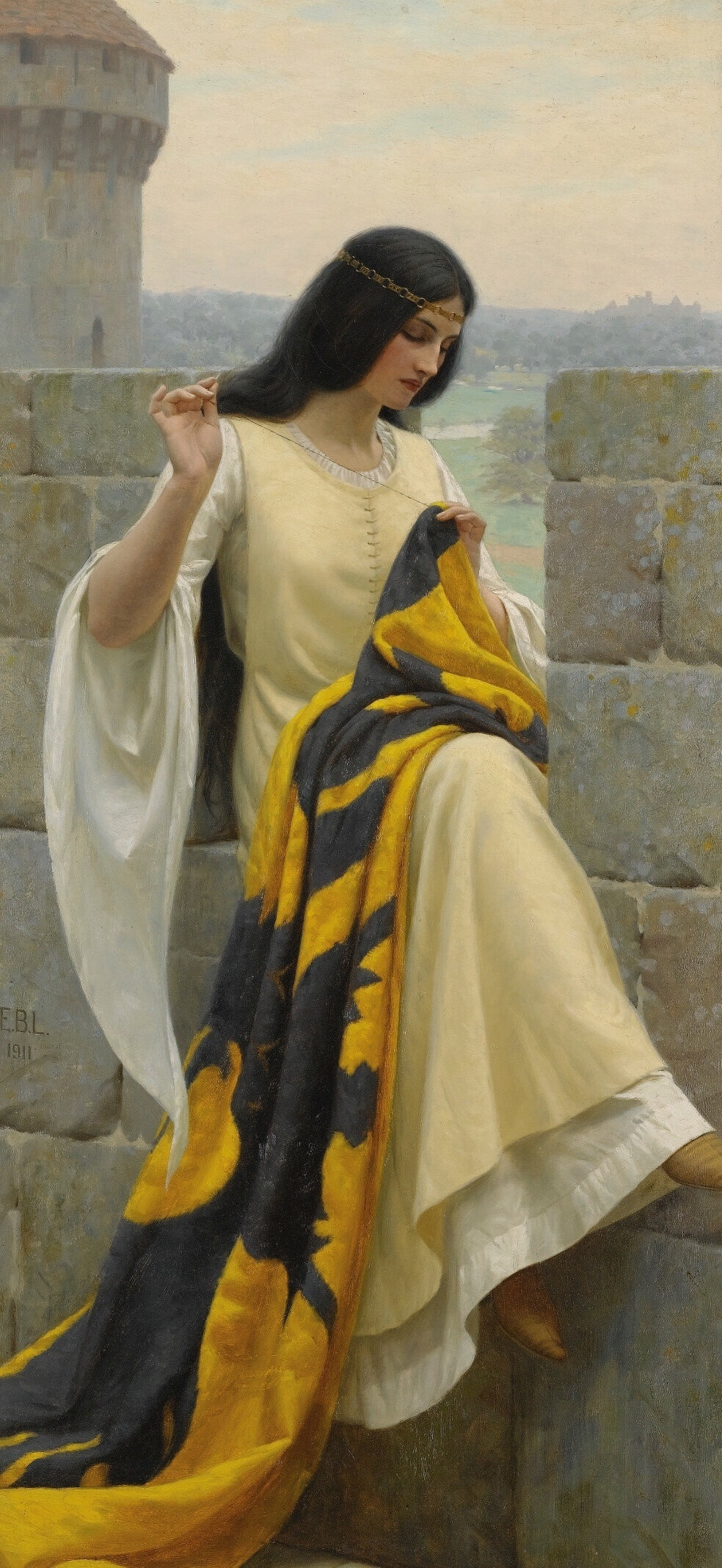 埃德蒙·布莱尔·莱顿（ Edmund Blair Leighton ​）绘画欣赏。