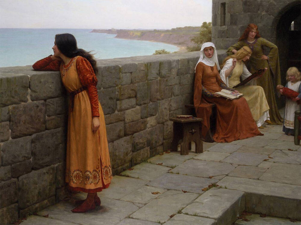 埃德蒙·布莱尔·莱顿（ Edmund Blair Leighton ​）绘画欣赏。