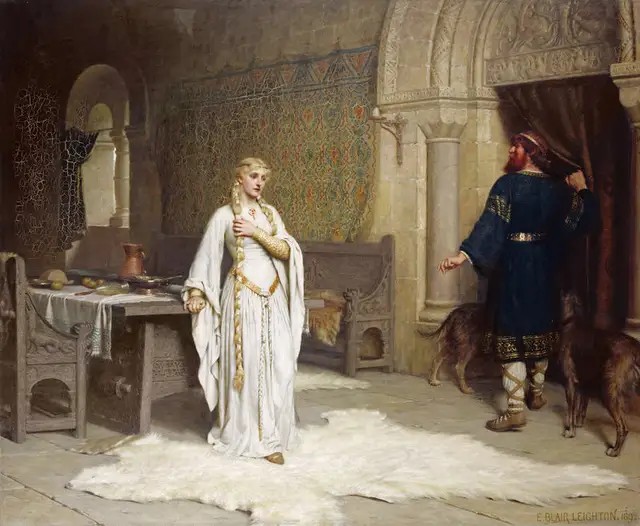 埃德蒙·布莱尔·莱顿（ Edmund Blair Leighton ​）绘画欣赏。