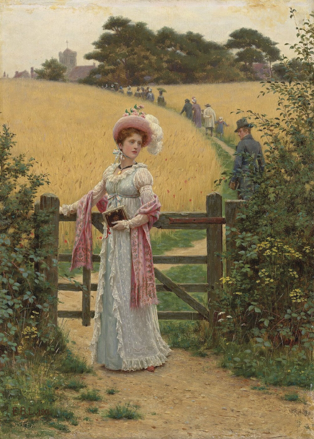 埃德蒙·布莱尔·莱顿（ Edmund Blair Leighton ​）绘画欣赏。