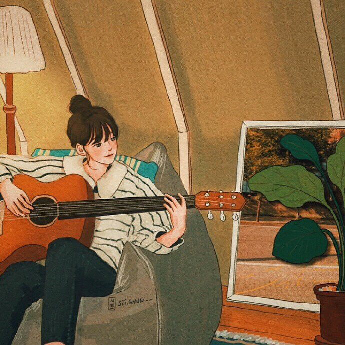 插画｜干净女头
求画师 侵删.