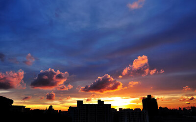 治愈系风景天空。