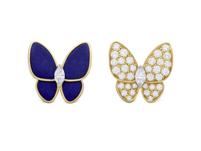 Van Cleef & Arpels 梵克雅宝 Two Butterflies 耳钉