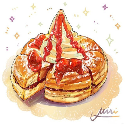  草莓味， ins：miri__illust ​​​