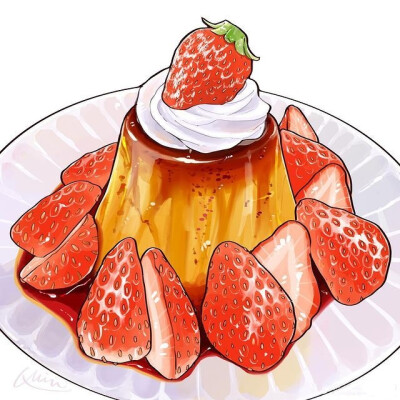  草莓味， ins：miri__illust ​​​