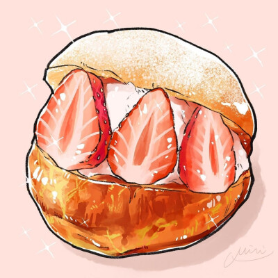  草莓味， ins：miri__illust ​​​
