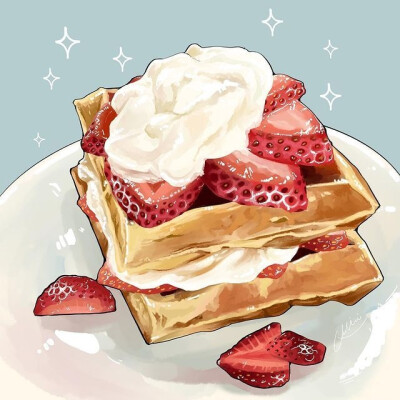  草莓味， ins：miri__illust ​​​