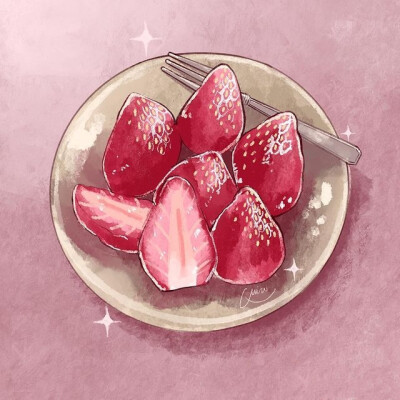  草莓味， ins：miri__illust ​​​