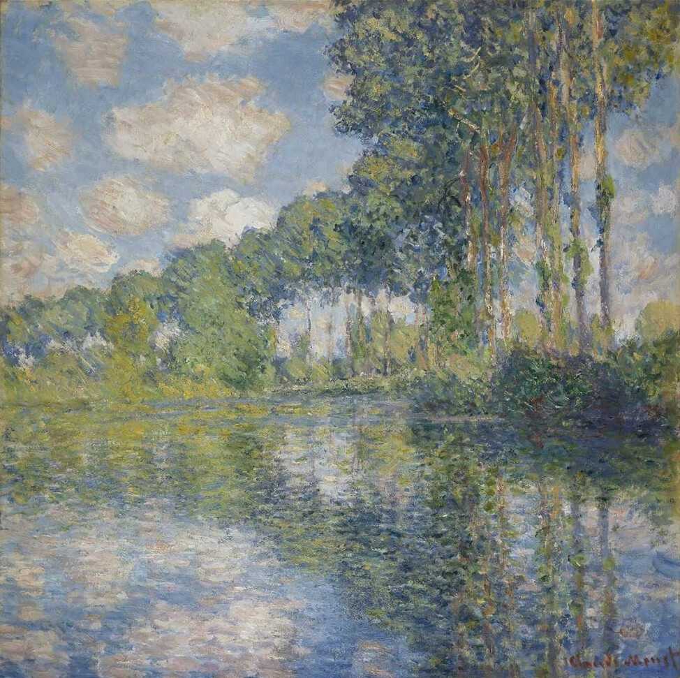 《埃普特河的白杨木》克劳德·莫奈 1891年