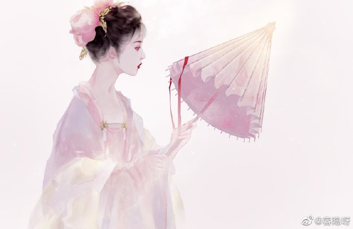 古风人物插画，作者:容隐呀 ​ ​​​​，图片来源于微博，侵删