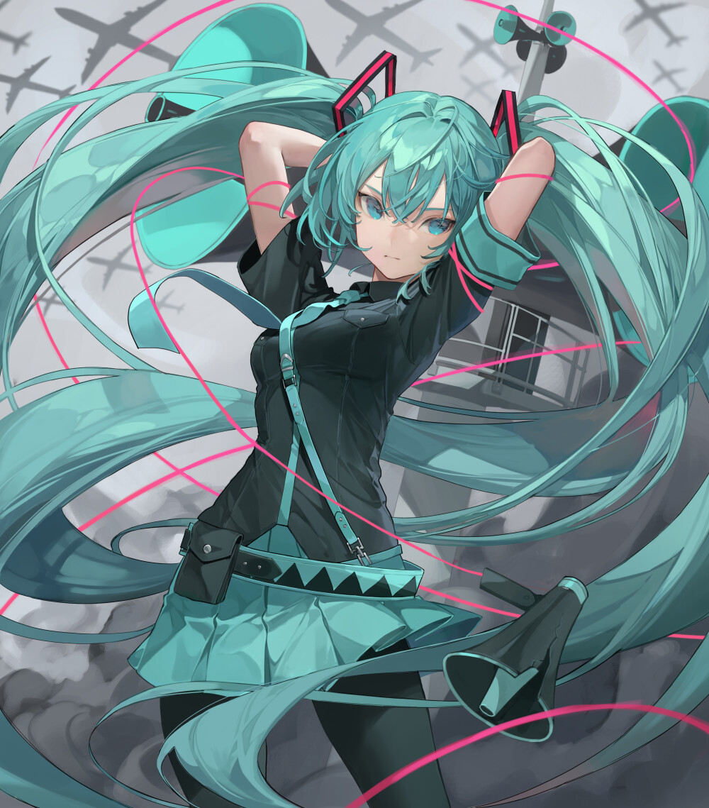 初音未来 绘师：siki（p id=6558698） 本作品id=90946535