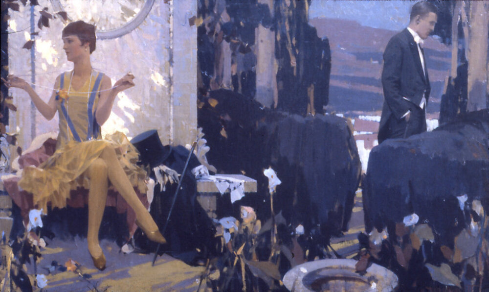 Artist:Walter Hunt Everett（1880–1946） 沃尔特·亨特·埃弗里特二十世纪早期最受欢迎和最受尊敬的美国插画家之一 或浪漫、或调情在这个插画艺术的黄金时代沃尔特恣意挥洒着他的才华