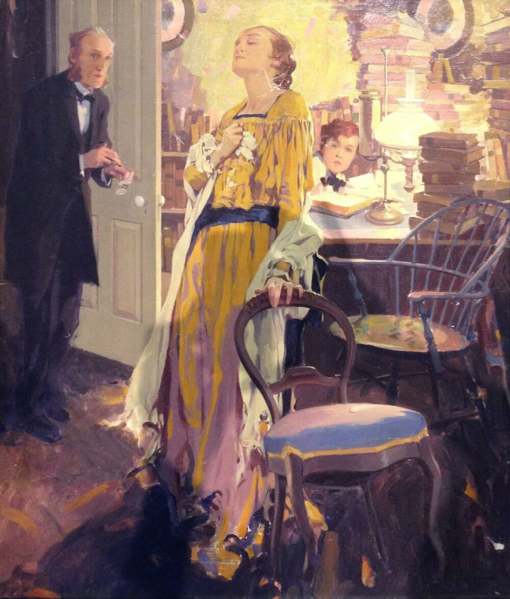 Artist:Walter Hunt Everett（1880–1946）?沃尔特·亨特·埃弗里特二十世纪早期最受欢迎和最受尊敬的美国插画家之一 或浪漫、或调情在这个插画艺术的黄金时代沃尔特恣意挥洒着他的才华