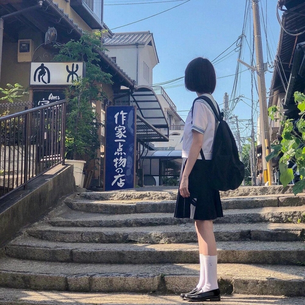 少女头像 日系 学生 制服