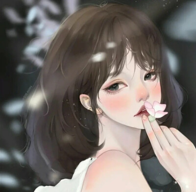 女生插画头像
