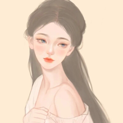 女生插画头像