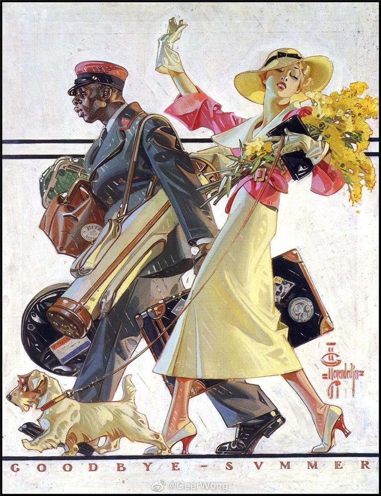 #hg时装插画[超话]##GeerWong[超话]#
上世纪美国著名插画师
J.C Leyendecker
摩登男女The Arrow的缔造者 ​​​