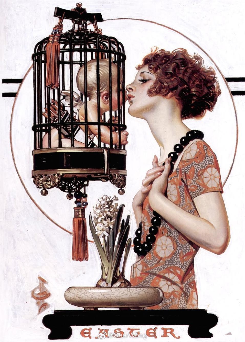 #hg时装插画[超话]##GeerWong[超话]#
上世纪美国著名插画师
J.C Leyendecker
摩登男女The Arrow的缔造者 ​​​