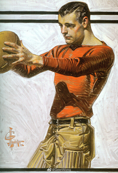 #hg时装插画[超话]##GeerWong[超话]#
上世纪美国著名插画师
J.C Leyendecker
摩登男女The Arrow的缔造者 ​​​