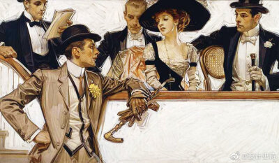 上世纪美国著名插画师
J.C Leyendecker
摩登男女The Arrow的缔造者 ​​​