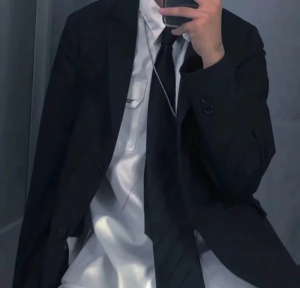 半身男头黑白灰男模优雅