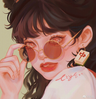 千禧国潮.麻将国宝
微博转载画师@提也_