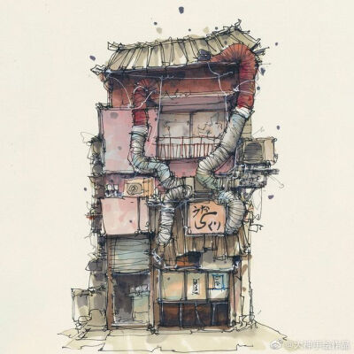 马克笔建筑系列~ by.Albert Kiefer
