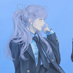 插画旧漫闺蜜头像