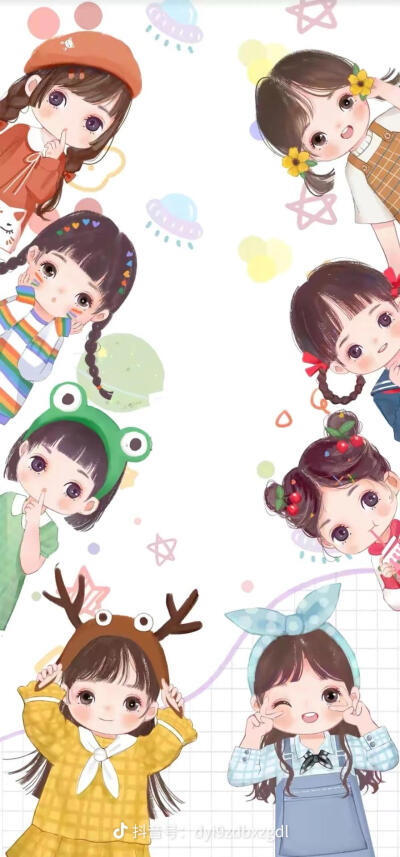 文字 超萌可爱聊天背景高清图