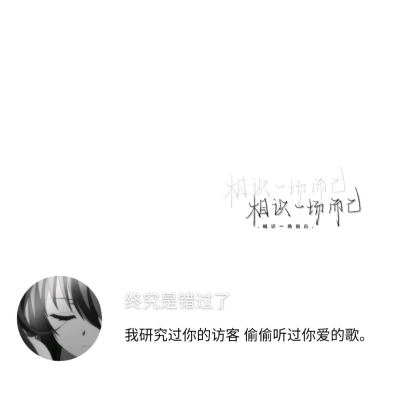 我研究过你的访客 偷偷听过你爱的歌