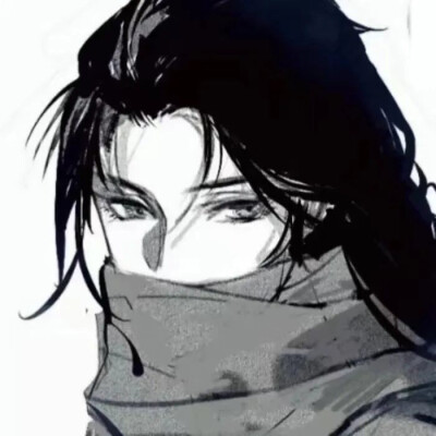 黑白动漫男头
