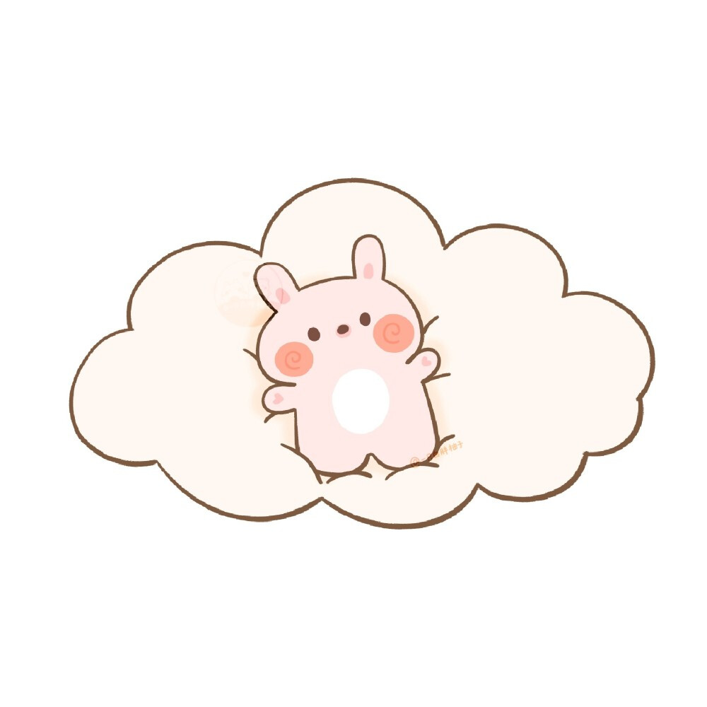 粉色小兔头像 cr:一只白胖柚子