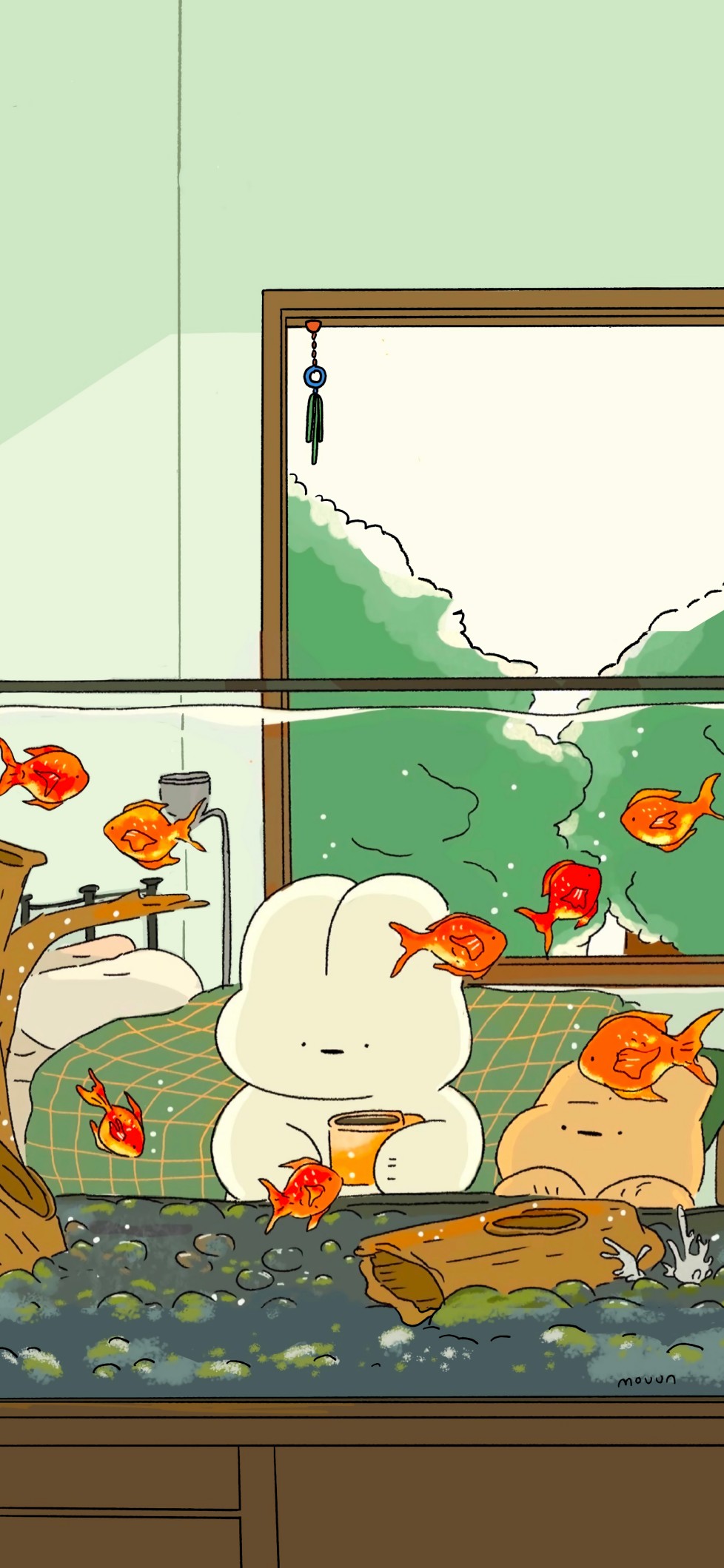 温柔的海风静静吹，我想这一刻，你是否还会像从前那般潇洒，你啊你啊，对未来也不必过于惆怅，只是当前还未找到方向。
第348期熊猫壁纸分享。侵权删。